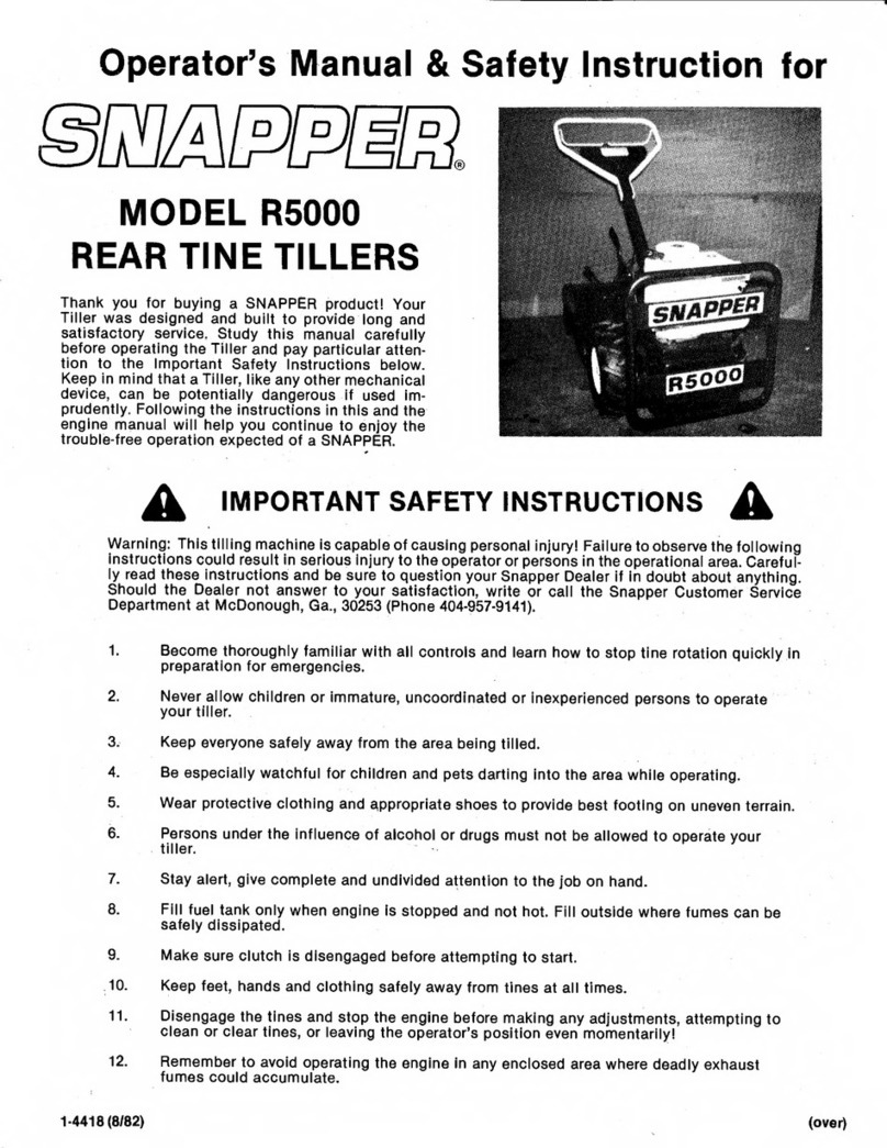Snapper R5000 OPERATOR’S MANUAL & SAFETY INSTRUCTIONS