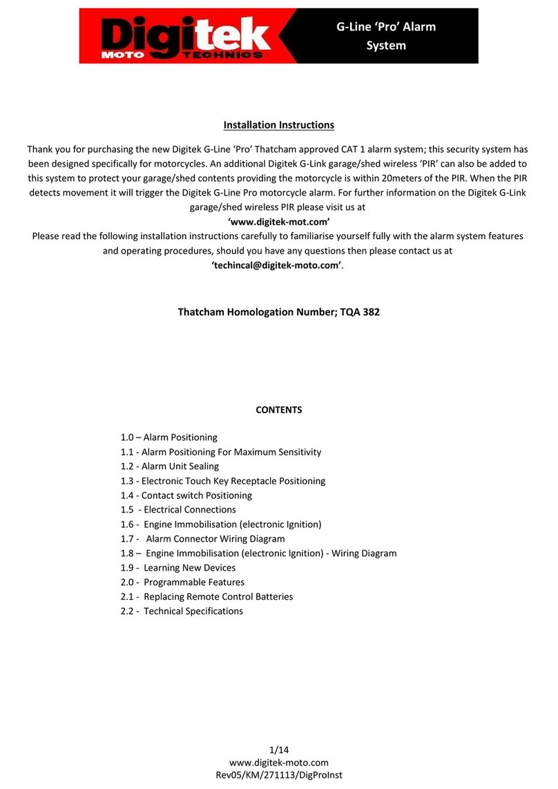 Digitek G-Line Pro installation instructions