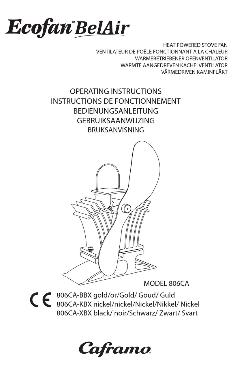 Caframo Ecofan BelAir User manual Caframo Ecofan BelAir User manual