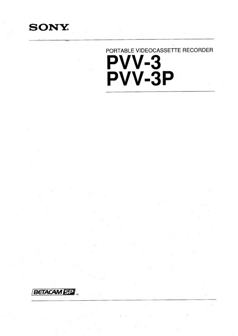Sony BETACAM SP PVV-3 User manual