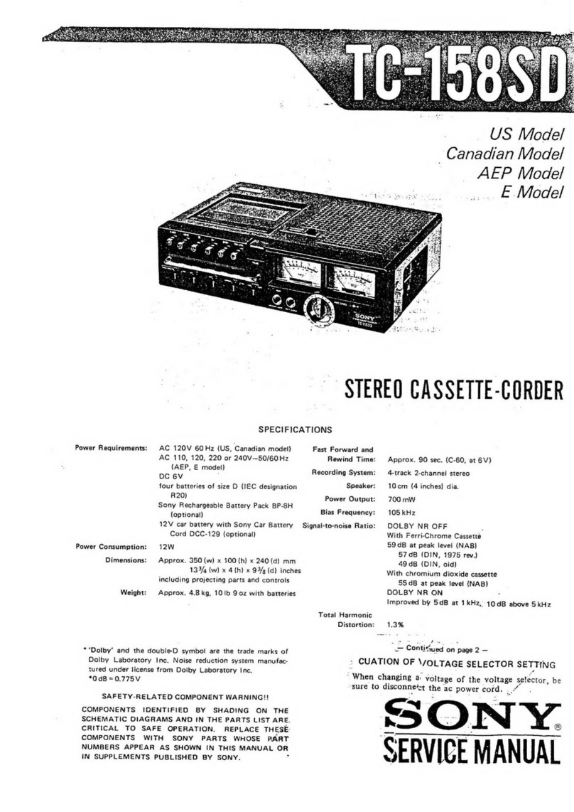 Sony TC-158SD User manual