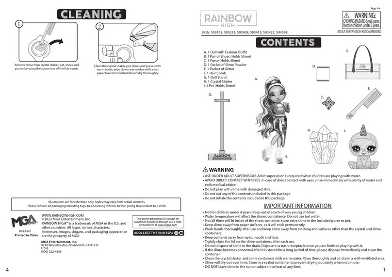 MGA RAINBOW HIGH 503163 quick start guide