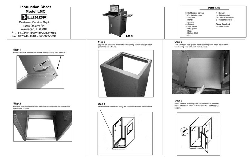 Luxor LMC instruction sheet