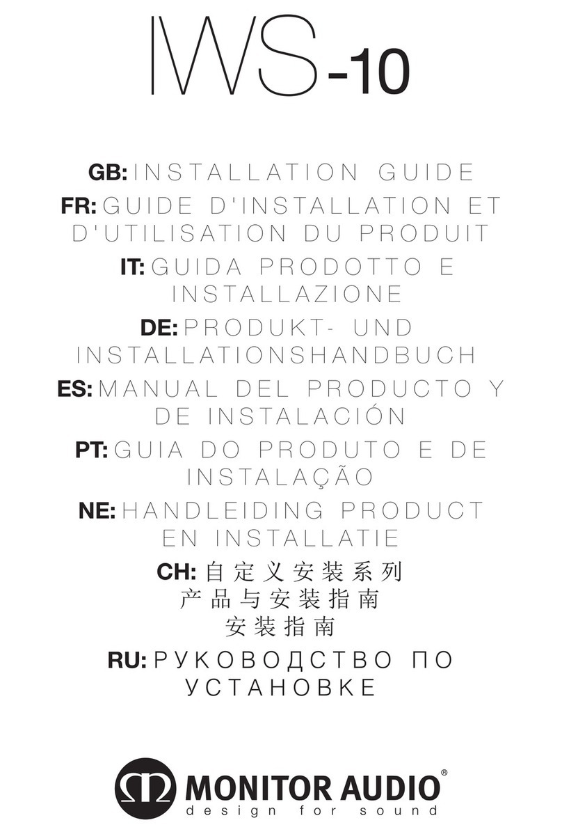 Monitor Audio IWS-10 User manual