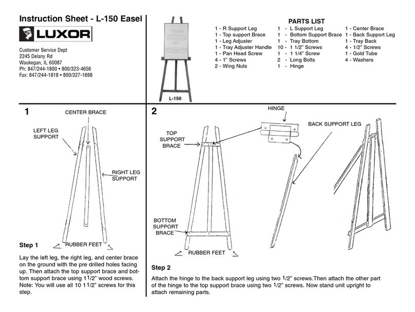 Luxor L-150 Easel User manual Luxor L-150 Easel User manual