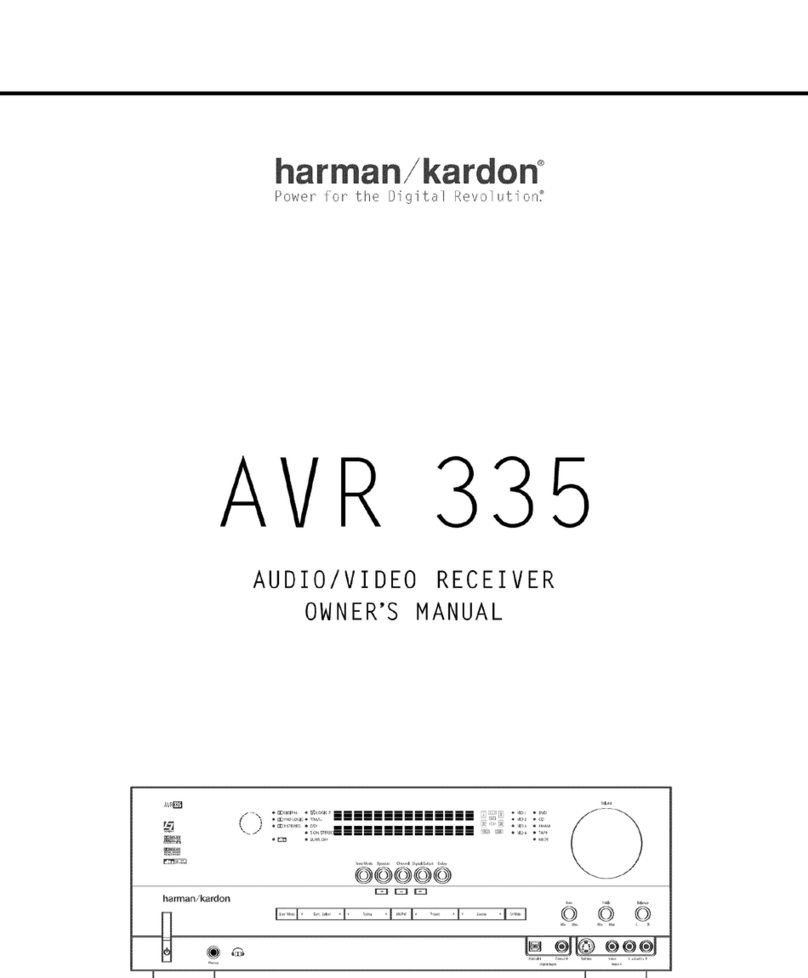 Harman Kardon AVR 335 User manual
