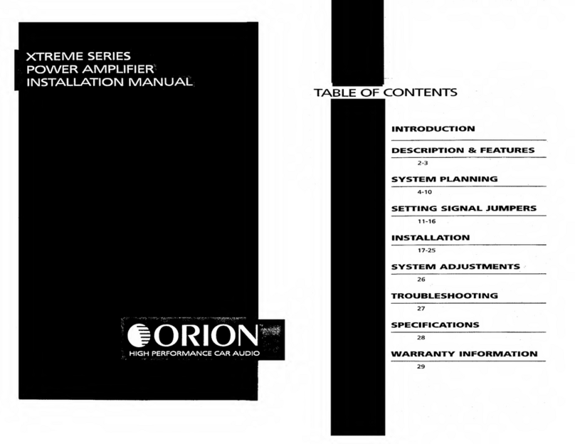 Orion Xtreme Series User manual Orion Xtreme Series User manual