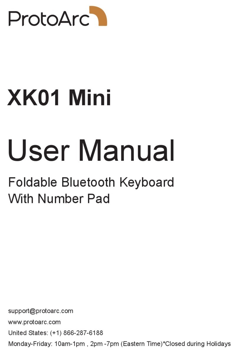 ProtoArc XK01 Mini User manual