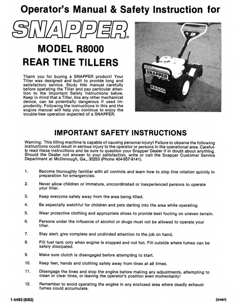 Snapper R8000 Operator's manual