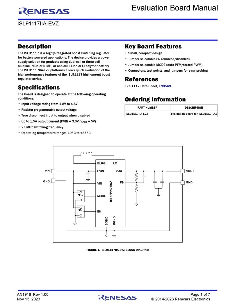 Renesas ISL91117IIA-EVZ User manual
