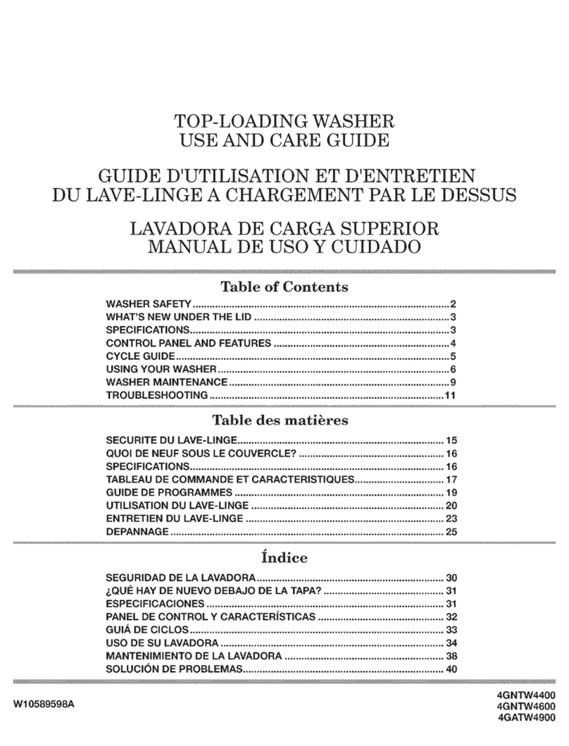 Whirlpool 4GNTW4400 User manual