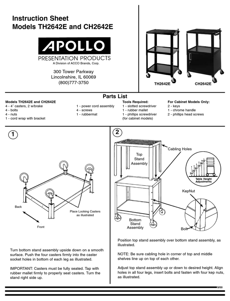 Apollo TH2642E instruction sheet