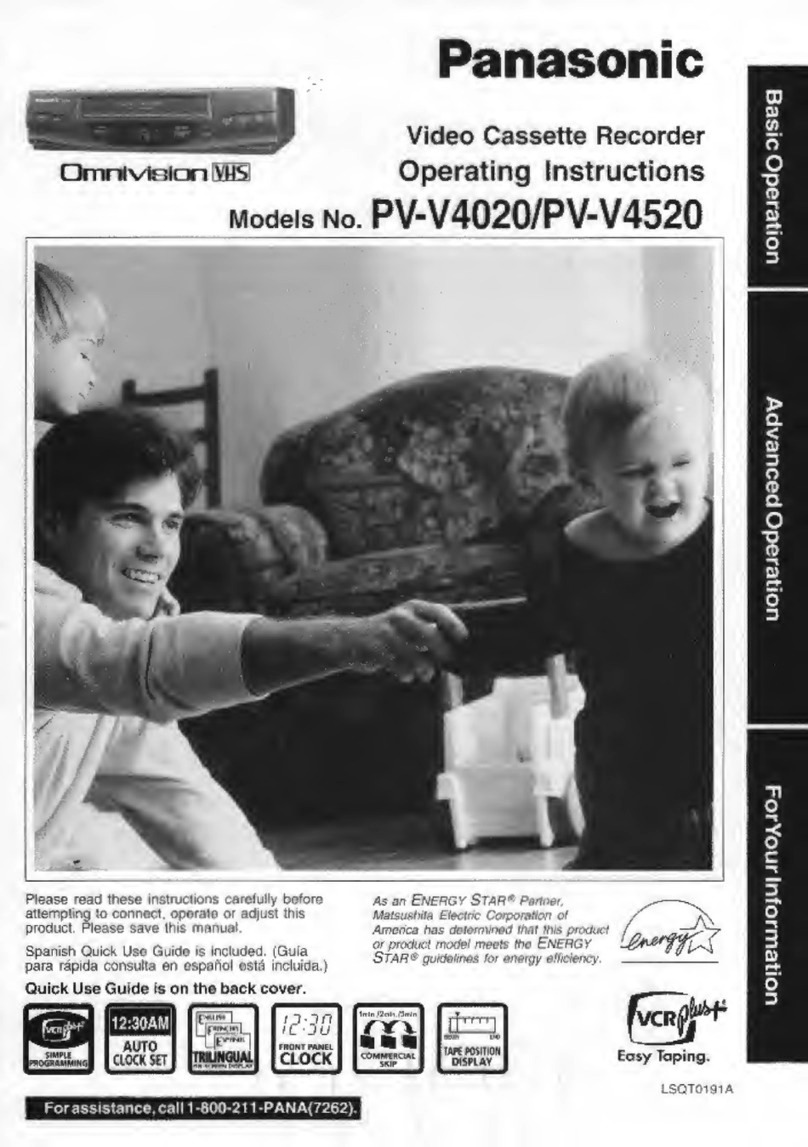 Panasonic Omnivision PV-V4020 User manual Panasonic Omnivision PV-V4020 User manual