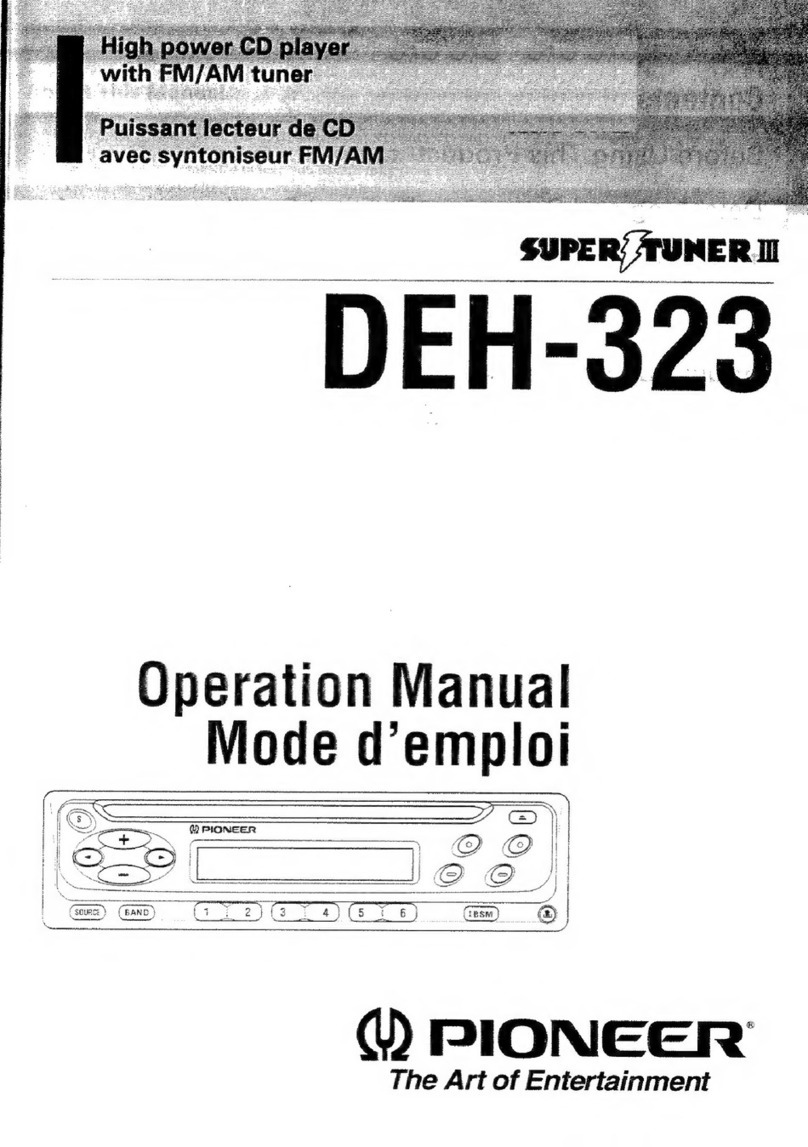Pioneer SUPER TUNER III DEH-323 User manual Pioneer SUPER TUNER III DEH-323 User manual