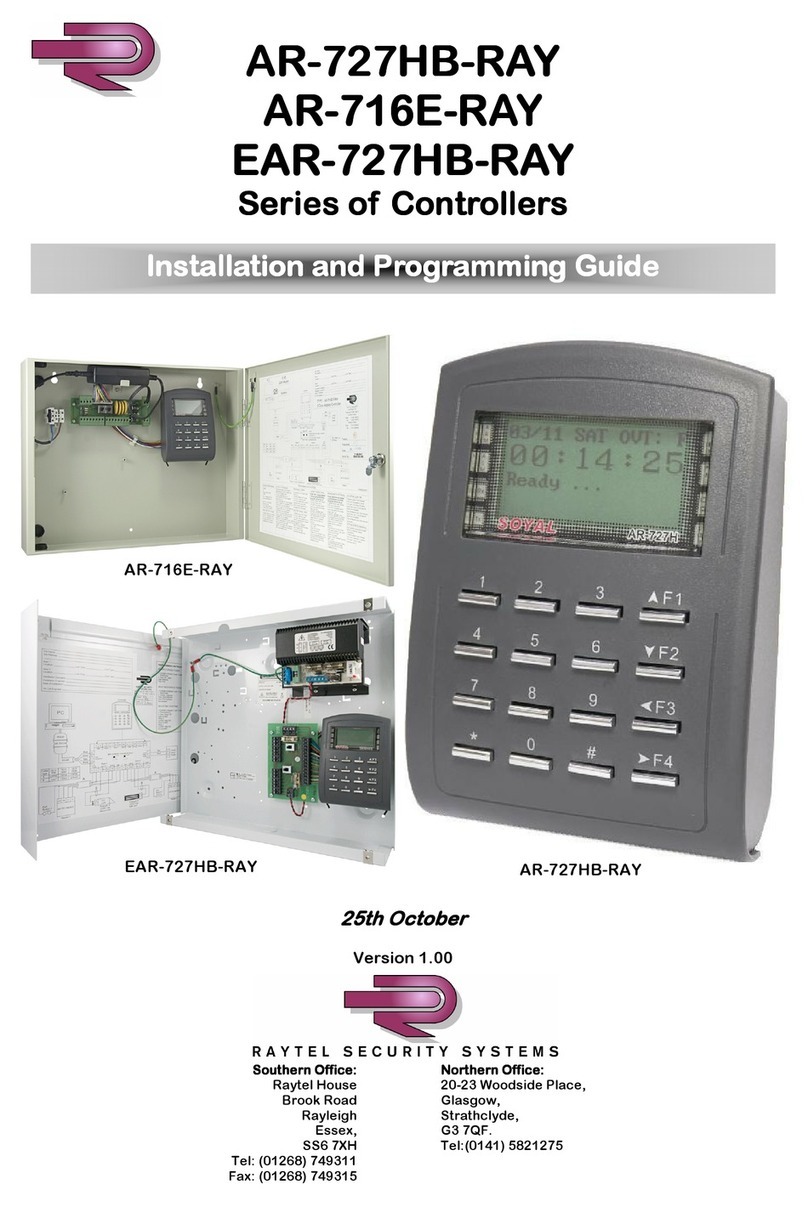 Soyal AR-727HB-RAY Series Installation guide Soyal AR-727HB-RAY Series Installation guide
