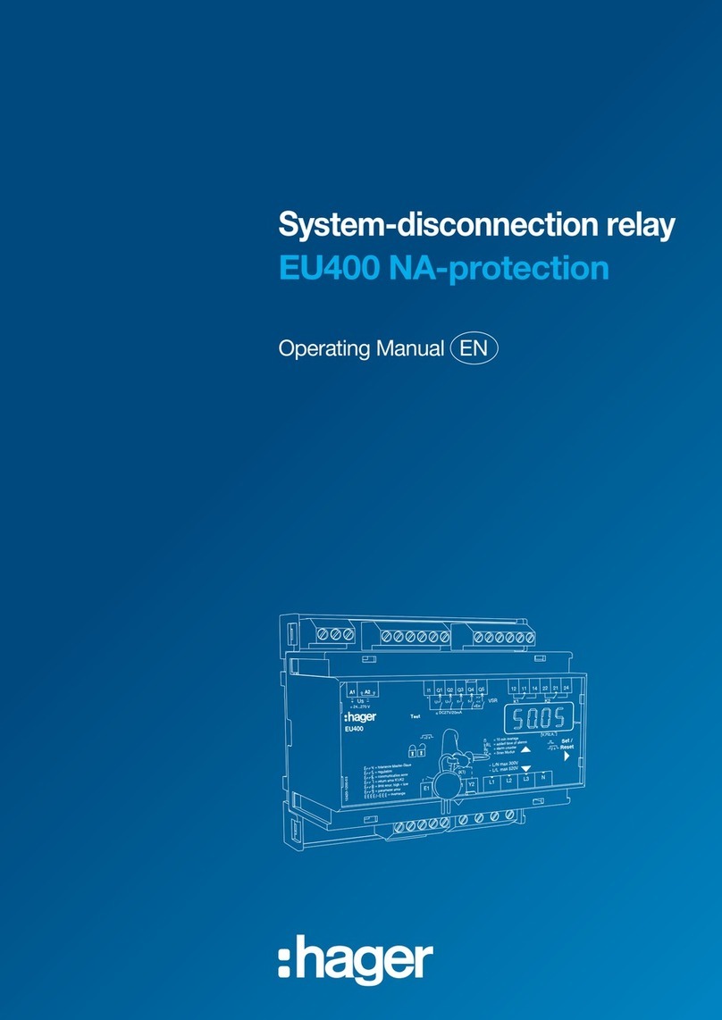 hager EU400 NA-protection operating manual