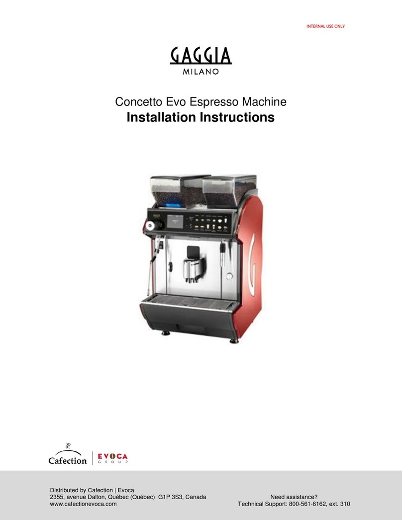 Gaggia Milano CONCETTO EVO DUO installation instructions