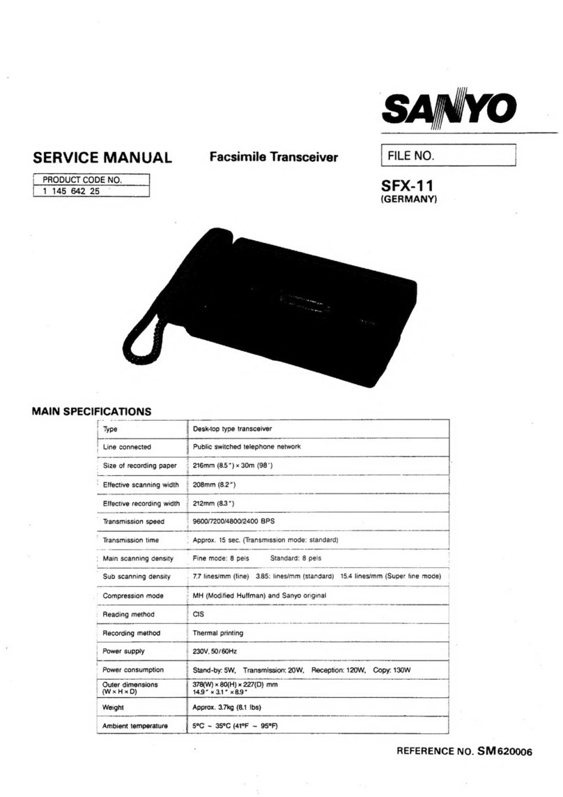 Sanyo SFX-11 User manual