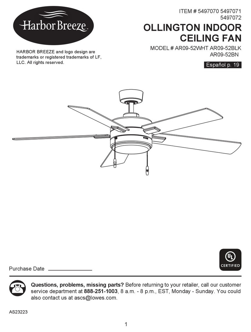 Harbor Breeze AR09-52WHT User manual