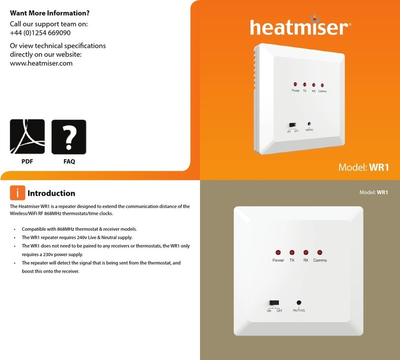 Heatmiser WR1 User manual