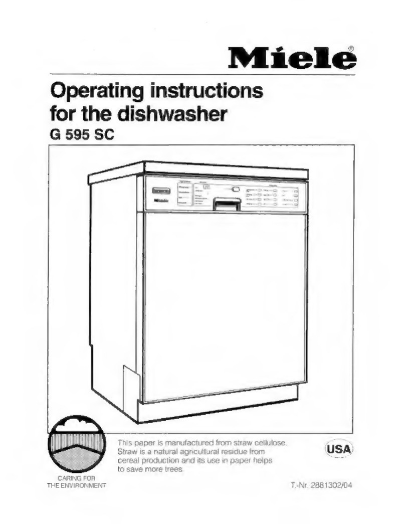 Miele G 595 SC operating instructions