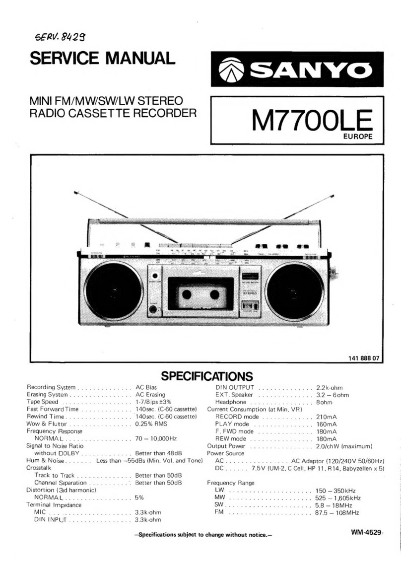 Sanyo M7700L User manual Sanyo M7700L User manual