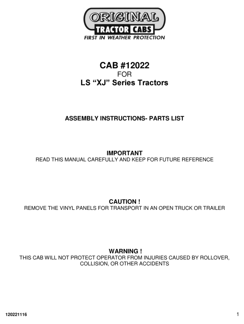 Original Tractor Cabs 12022 Assembly instructions and parts list
