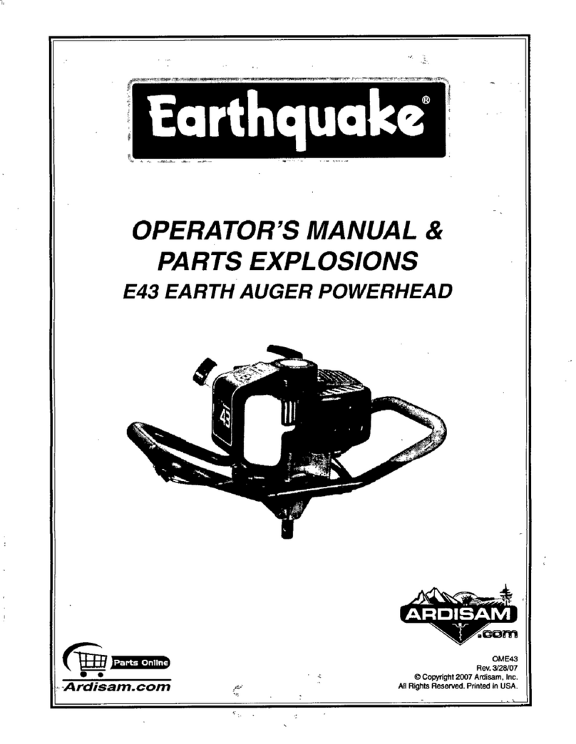 Ardisam Earthquake E43 Operator's Manual & Parts Explosions