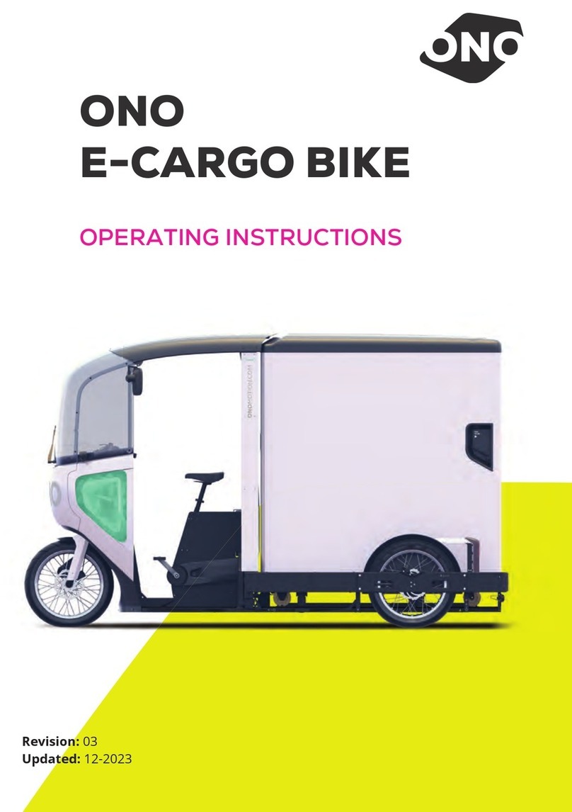ONO E-CARGO BIKE User manual