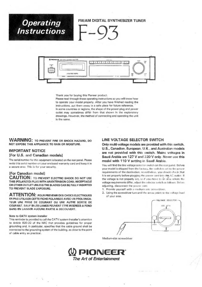 Pioneer F-93 User manual