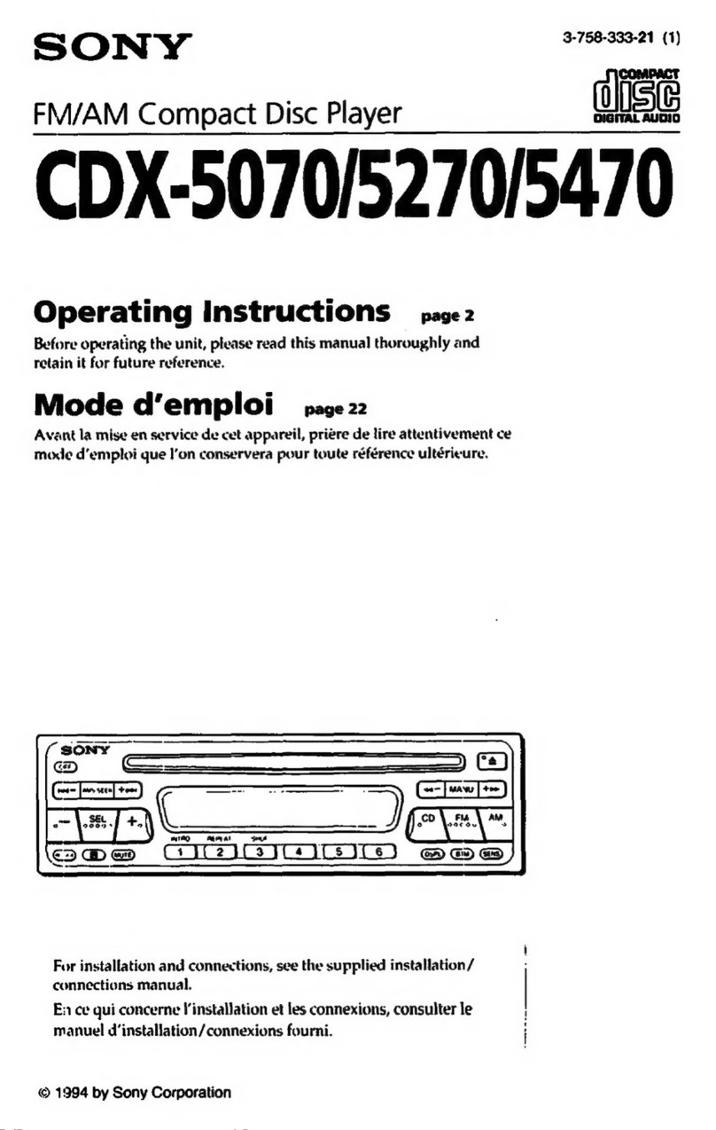 Sony CDX-5070 User manual
