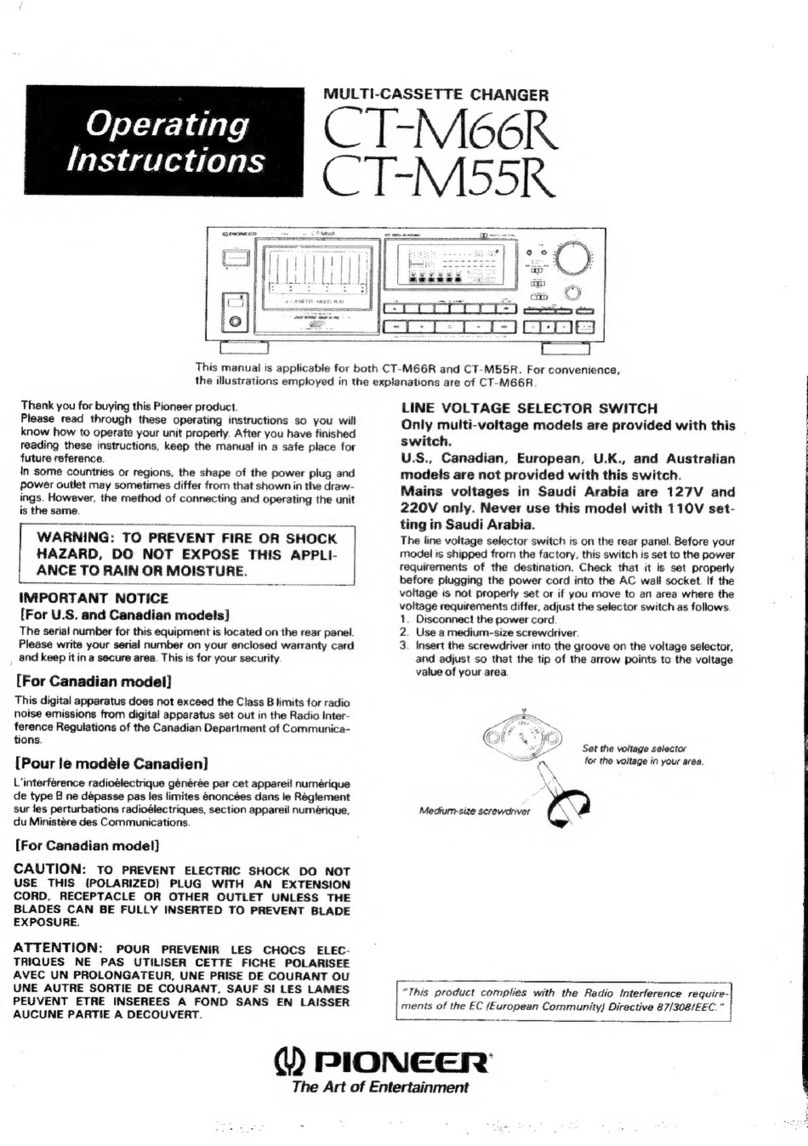 Pioneer CT-M66R User manual