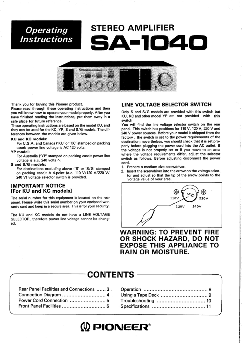 Pioneer SA-1040 User manual