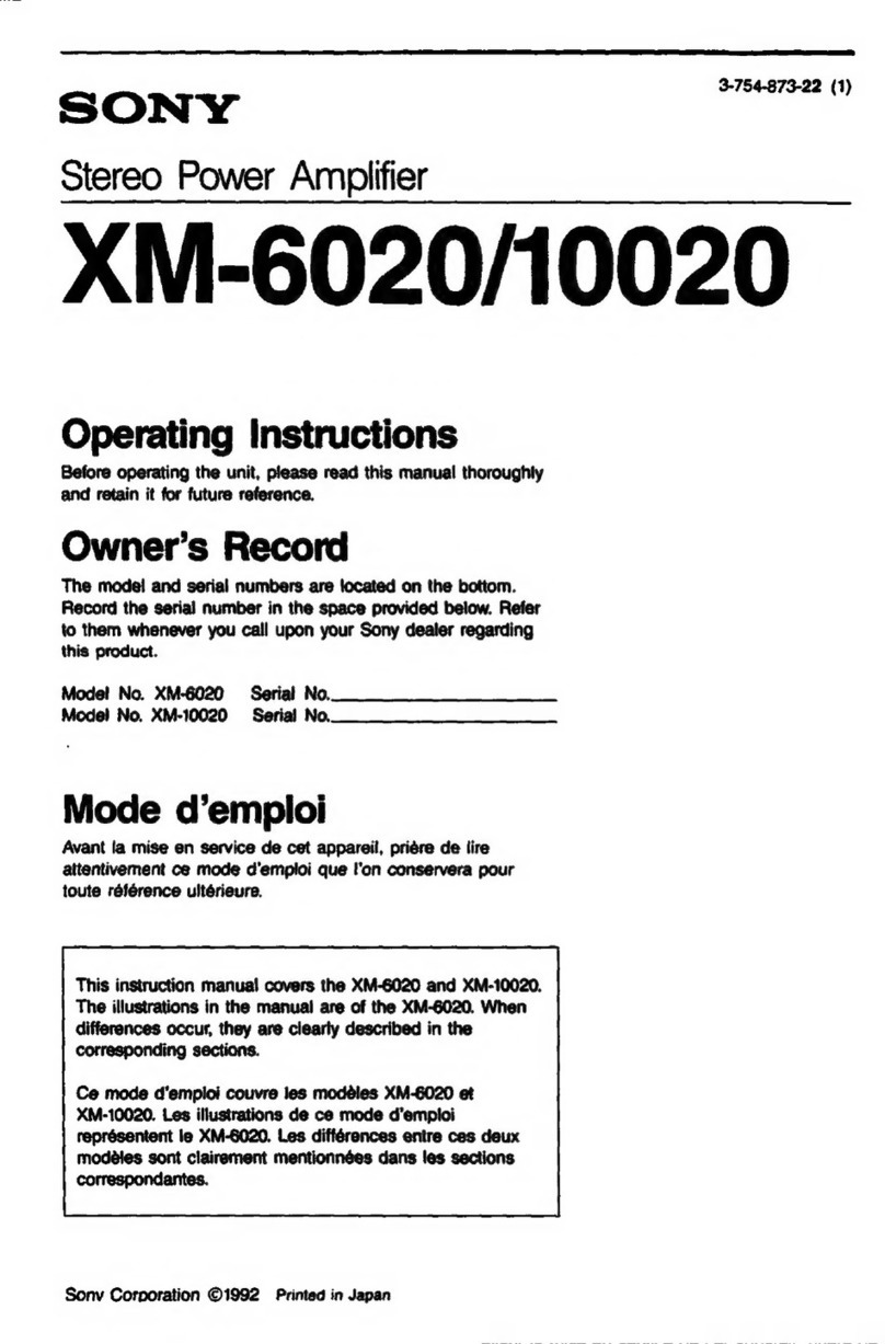 Sony XM-6020 User manual