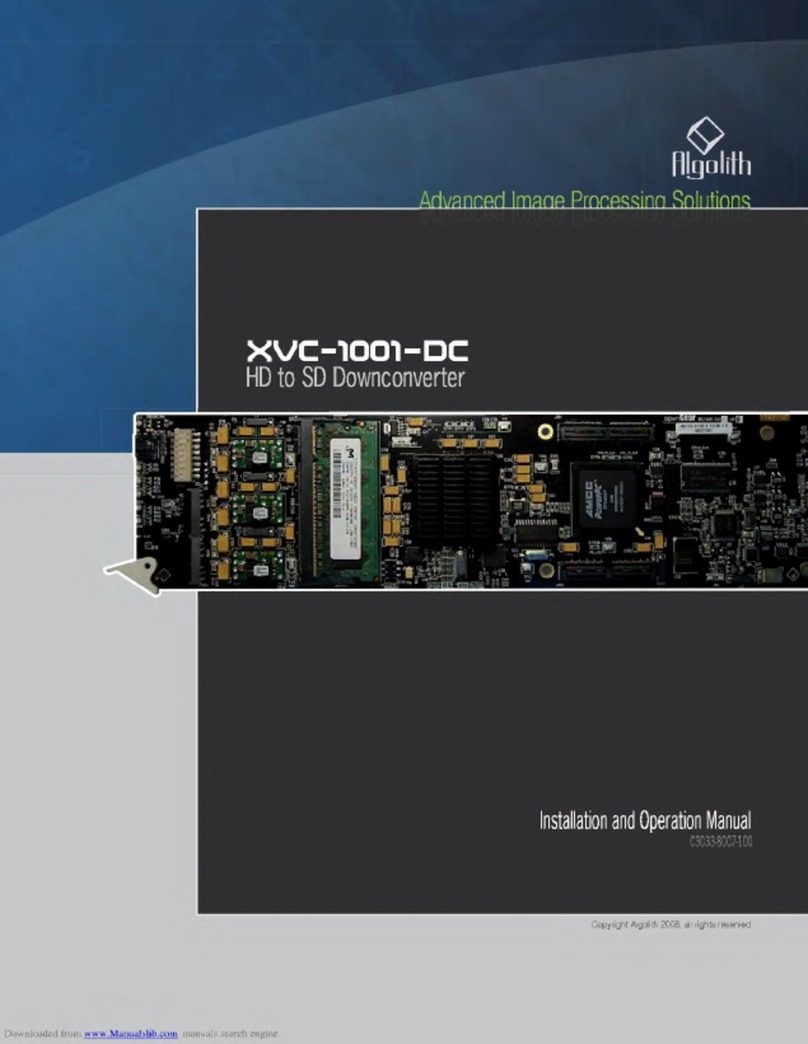 Algolith HD to SD Downconverter XVC-1001-DC Installation and operation manual