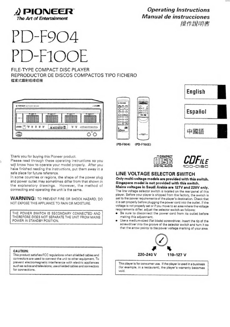 Pioneer PDF904 User manual