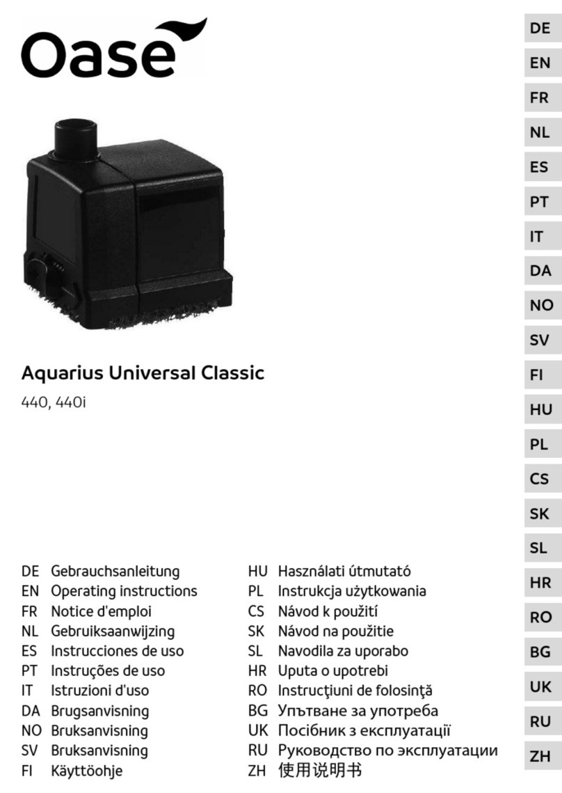 Oase Aquarius Universal Classic 440 operating instructions Oase Aquarius Universal Classic 440 operating instructions