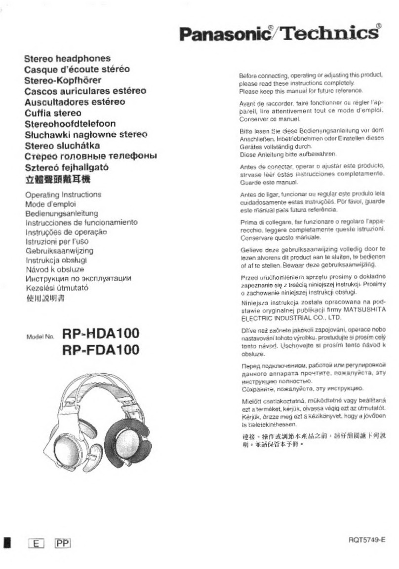 Panasonic Technics RP-HDA100 User manual