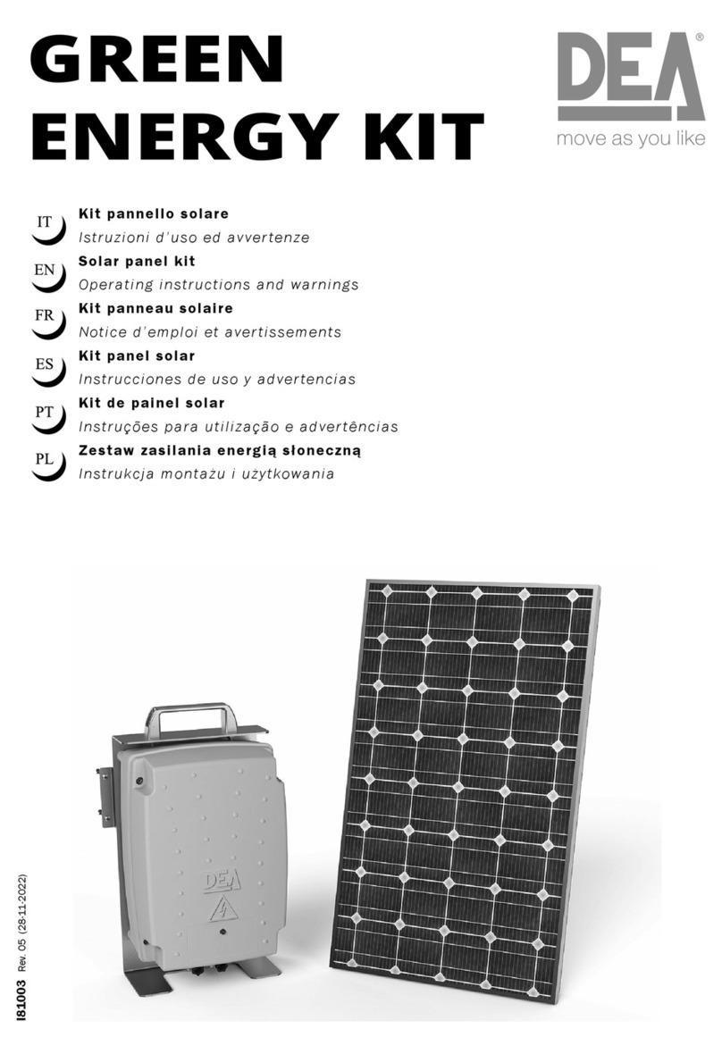 Dea Green Energy kit Operating instructions and warnings Dea Green Energy kit Operating instructions and warnings