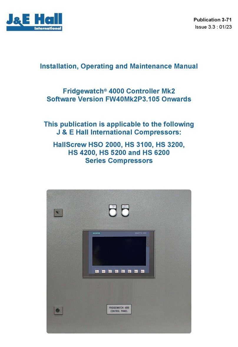 J&E Hall Fridgewatch 4000 Installation, operating and maintenance manual