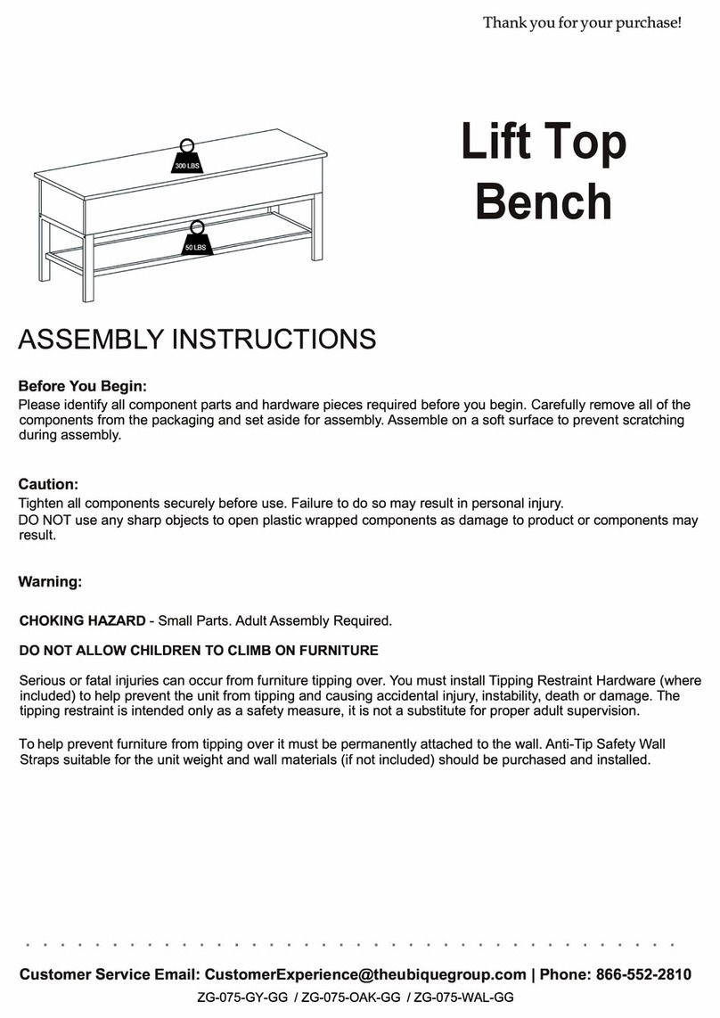 Ubique ZG-075-GY-GG Assembly instructions