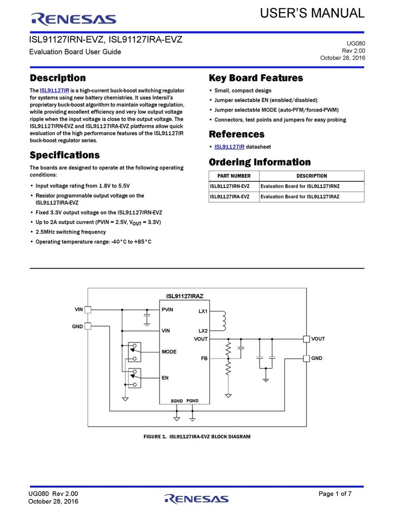 Renesas ISL91127IRN-EVZ User manual