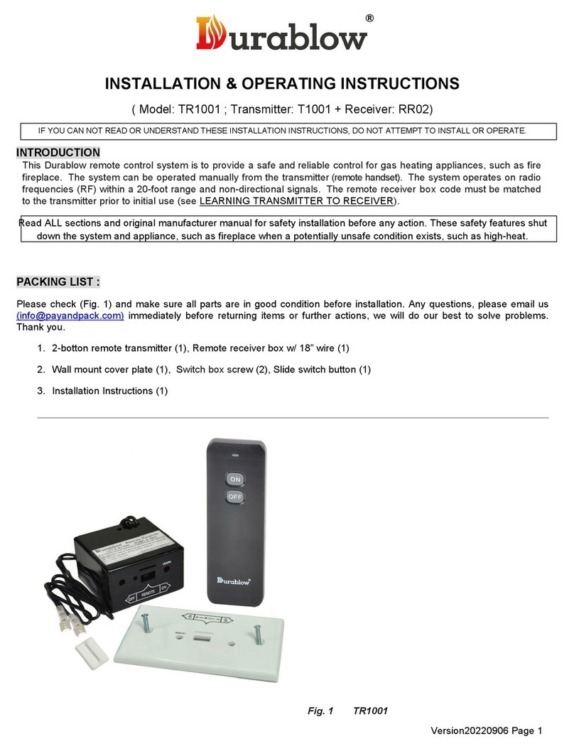 Durablow TR1001 Manual