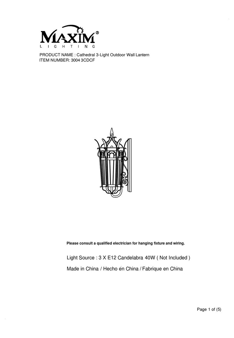 Maxim Lighting 3004 3CDCF instruction manual