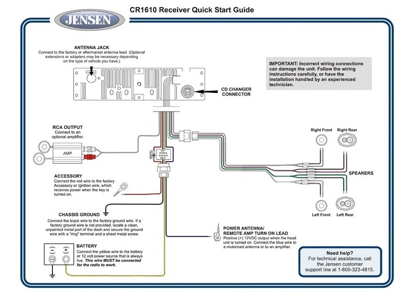Jensen CR1610 User manual Jensen CR1610 User manual