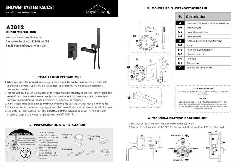 Boyel Living A3812 Installation instruction