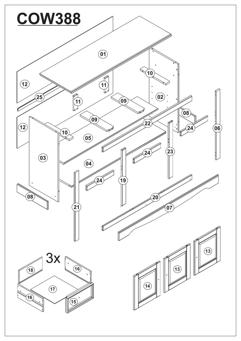 Pine Crafter Furniture COW388 Assembly instructions Pine Crafter Furniture COW388 Assembly instructions