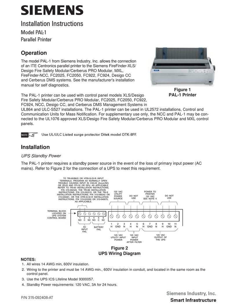 Siemens PAL-1 User manual