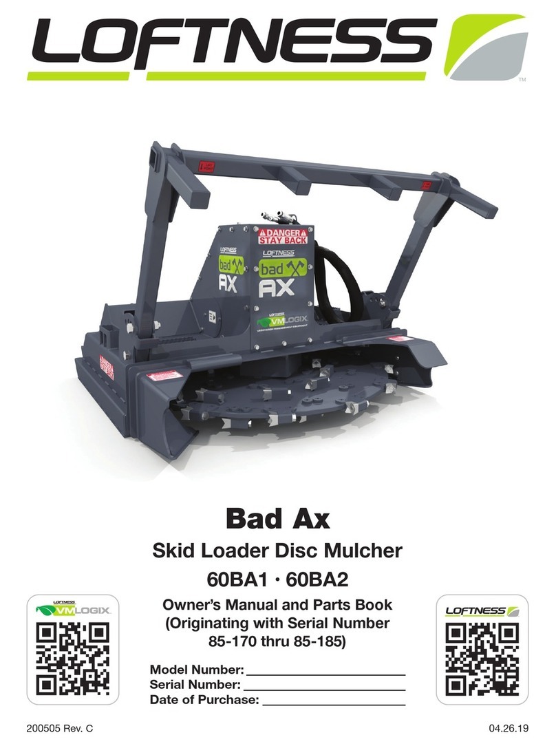 LOFTNESS Bad Ax 60BA1 Owner's manual and parts book