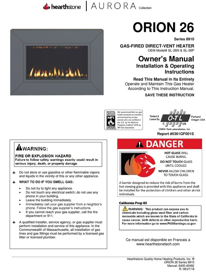 HearthStone AURORA SL-26N User manual